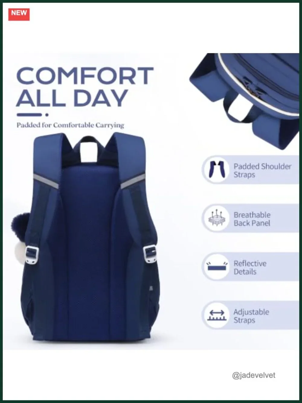 Girls Backpack with Multiple Pockets for School Travel Daypack
